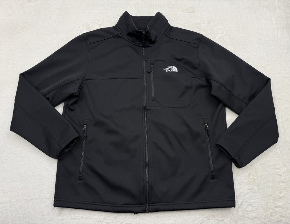 The North Face Mens Black Apex Bionic Wind Wall Fleece Lined Jacket Size XL
